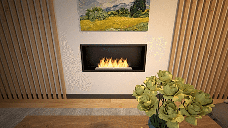 BLUEFLAME FLUSH 100 ANKASTRE BACASIZ ŞÖMİNE