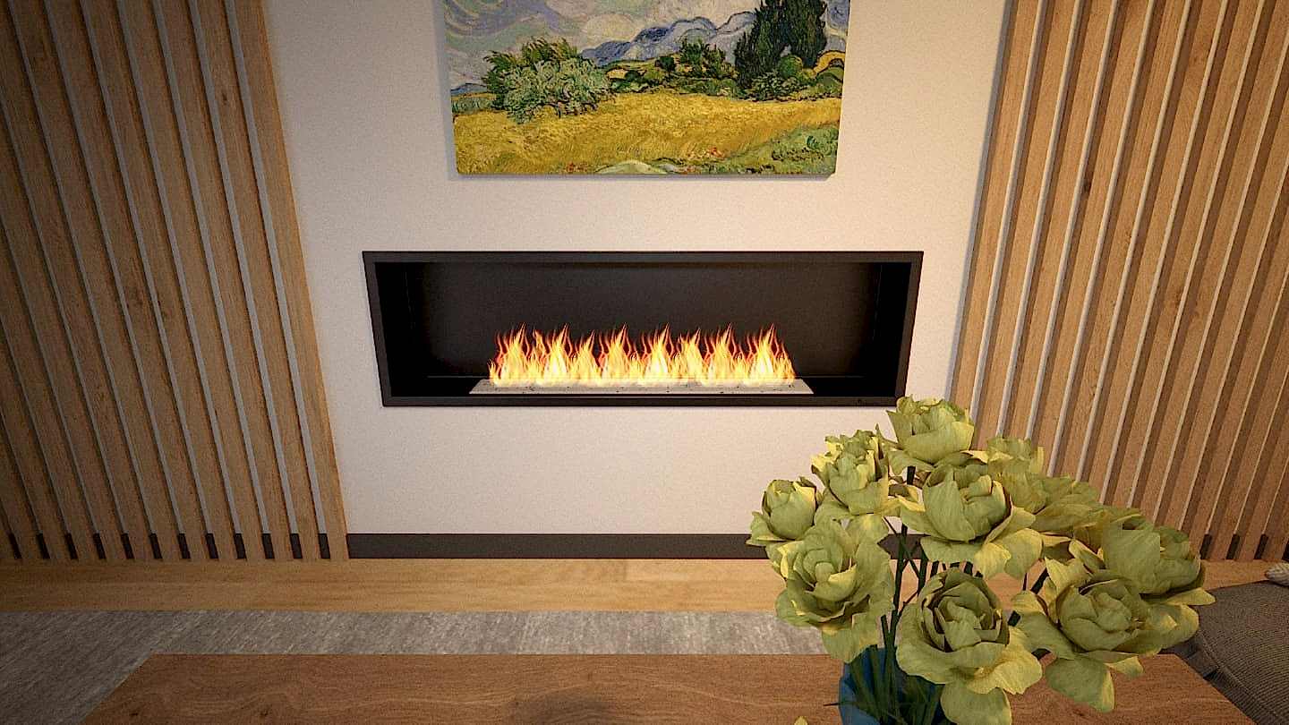 BLUEFLAME FLUSH 180 ANKASTRE BACASIZ ŞÖMİNE